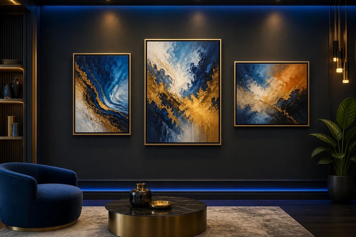 Coordinated professionally framed custom wall art